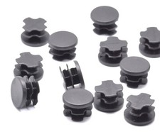 3/4" Round Tube Insert Plugs Black LDPE End Caps Metal Tubing Industrial Grade