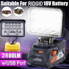 For RIDGID AGE 18V Li-Ion Cordless Battery Adapter Converter LED Work Light USB