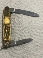 VINTAGE ARNEX SOLINGEN GERMANY 2 BLADE POCKET KNIFE HOBO THEME