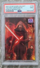 2021 Star Wars Galaxy Purple Refractor The First Order's Enforcer /25 #100 PSA 9