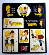Beavis And ButtHead Original Photo Stickers Set of 9 Cartoon MTV 1993 Butt Head