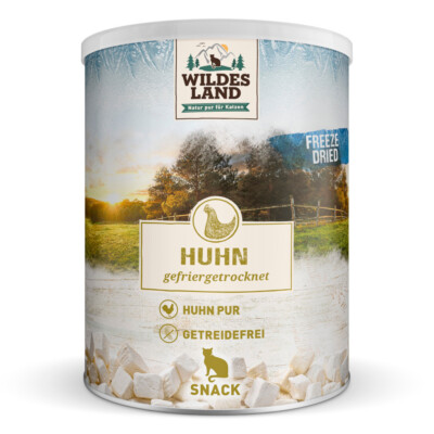 Wildes Land - Freeze Dried Huhn Snack für Katzen 160g 100% Huhn