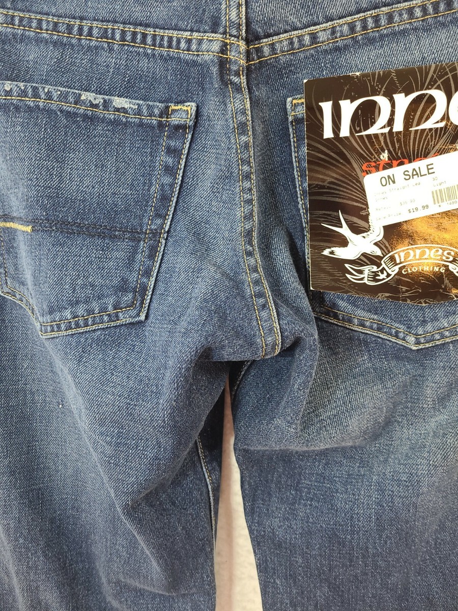 Vintage Deadstock Innes Straight Fit Button Fly Denim Jeans Mens Vintage Deadstock Innes Straight Fit Button Fly Denim Jeans Mens