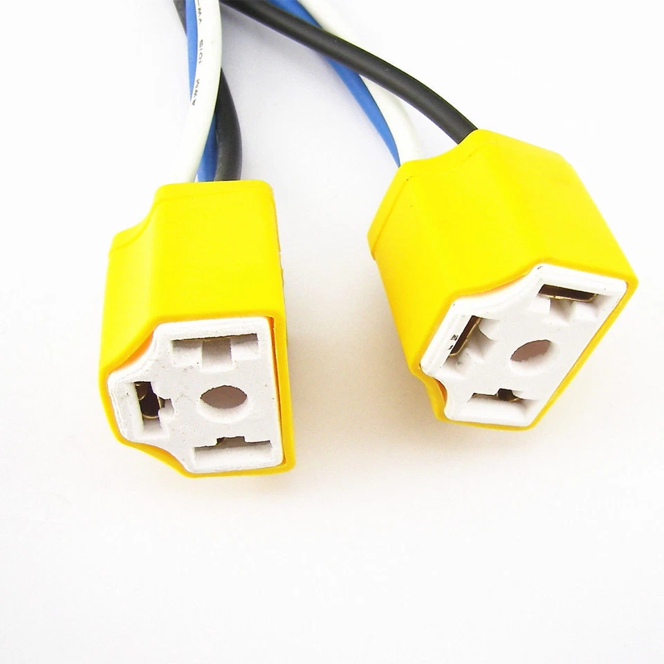 Kit de arnés de cableado de relé enchufes de enchufe de cerámica bombilla de faro H4 de 2 faros Foto 3 de 4