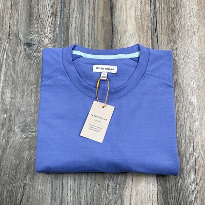 Peter Millar Crown Sport Cradle Performance Pullover Crewneck Blue Size L NEW