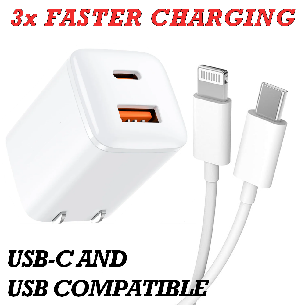 USB-C Cable and Wall Charger - USB-C and USB 3.0 PORTS - SUPER FAST!-image