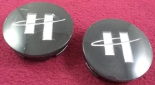 Helo Wheels Gloss Black Custom Wheel Center Caps Set of 2 # C10280