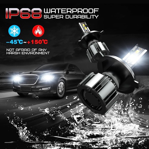Combo H4 H7 LED Headlight Kit Globe 6000K Bulbs Front For SUZUKI SWIFT 1999-2010 - Picture 7 of 13