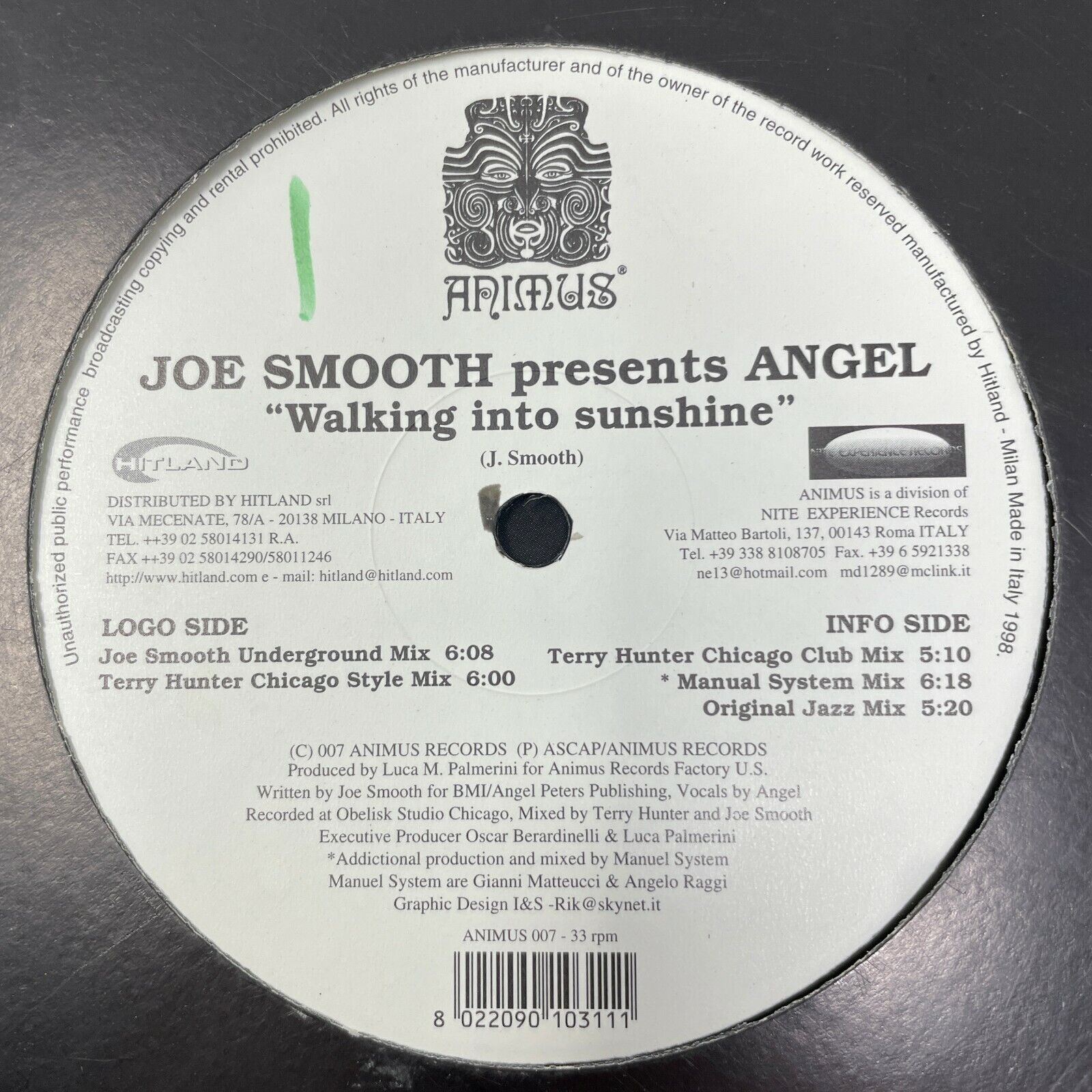 Joe Smooth Walking Into Sunshine Vinyl Record 1998