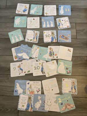 ca. 33 Paperchase Baby Meilensteinkarten - Peter Rabbit Baby Neugeborenen Geschenk