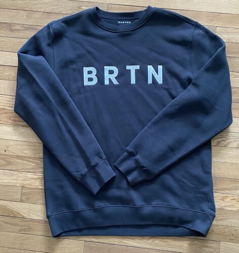 Burton BRTN Crewneck Sweatshirt Large Black NEW Organic Cotton - Picture 2 of 4