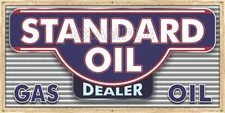STANDARD OIL DEALER KYSO GAS STATION VINTAGE OLD SIGN REMAKE BANNER SIZE OPTIONS