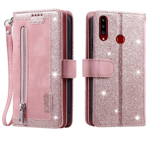Funda tipo billetera para Samsung Galaxy A20s, funda de teléfono con tarjeta magnética con cremallera de cuero - Imagen 22 de 26