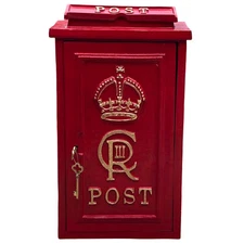 Royal CR III Post Mailbox Slot in Red Cast Iron – Wall Mounted or Standing