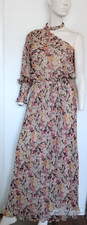 NWT POLO RALPH LAUREN ONE SHOULDER & LONG SLEEVE MAXI DRESS Size 8 MICELE FLORAL