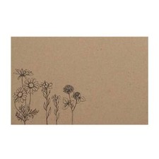 50x Kraft Flower Paper Craft Cards Cardstock 10x6.5CM Wedding Name Place Card