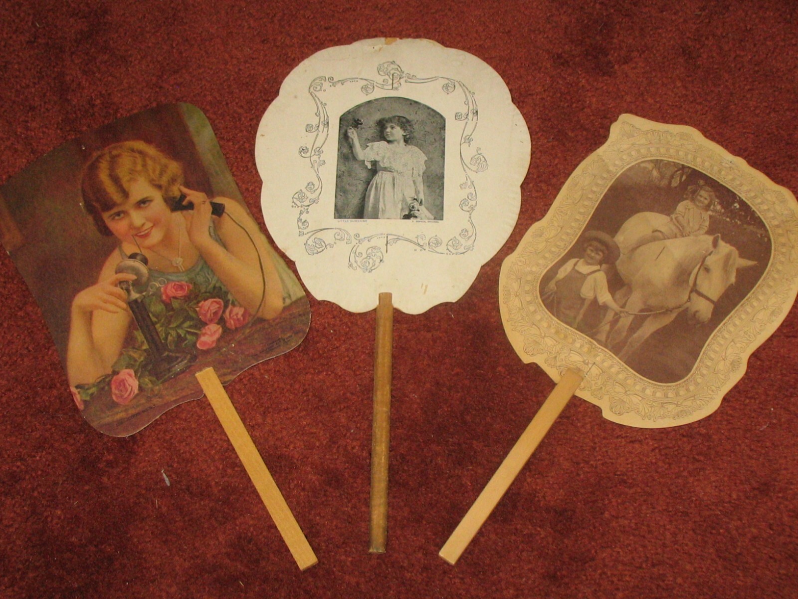 Lot of (3) Advertising Hand Fans Vintage ~Check out my other Fans! | eBay