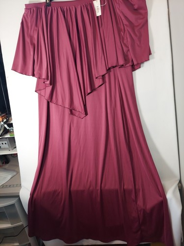 Women's Koh Koh Off Shoulder Purple Dress Plus 5X - Picture 2 of 7