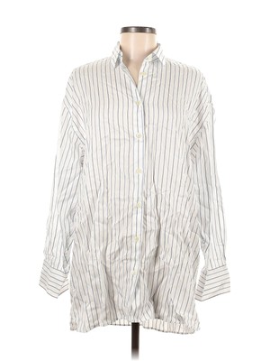 NWT Soulland Women Ivory 3/4 Sleeve Button-Down Shirt 34 eur