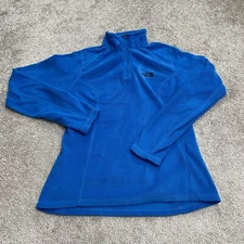 The North Face Glacial Polartec Fleece Jacket Womens XS Blue 1/4 Zip Outdoor