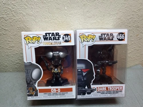 (LOT of 2) Funko POP! Star Wars Dark Trooper #466 and, Q9-0 # 349 New