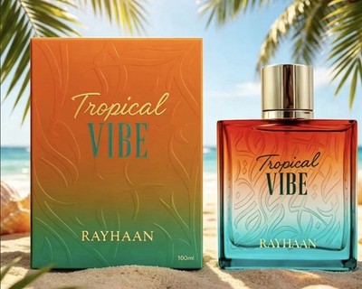 Rayhaan Tropical Vibe Eau de Parfum 3.4 oz Unisex Summer Fresh Perfume NEW