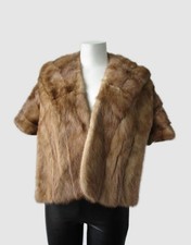 Women's MINT Mink Fur Stole Wrap Cape Wedding Woman