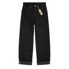 RRL By Ralph Lauren High Boy Fit Black Selvedge Jean Black
