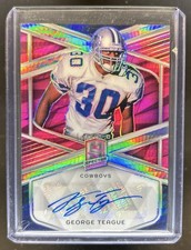 2024 Panini Spectra George Teague Signatures Pink Neon Auto #/15 Cowboys