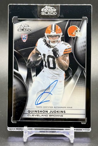 2025 Topps Chrome Black Rookie Autograph #RAUQJ Quinshon Judkins RC Auto Browns