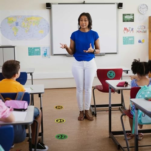 Line up Spots for Classroom Floor - 36PCS Number Stickers Decals Dots Color - Picture 3 of 8