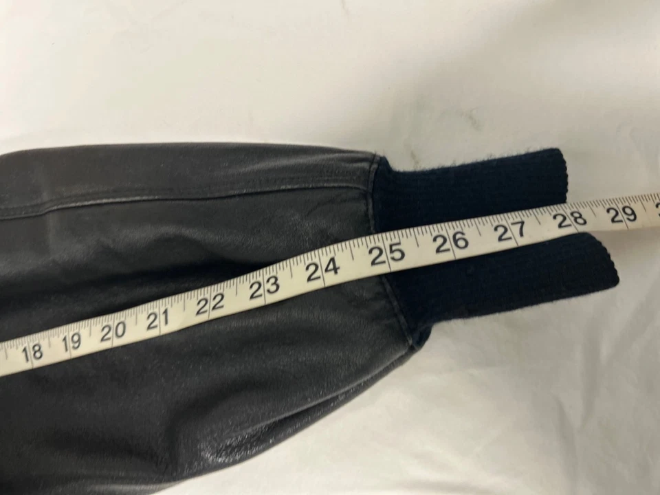 Chaqueta BALLY Para Hombre Detalle Negro Cuero Suave Cremallera Cuello Pestaña - Talla 42 Hecha en Italia Foto 3 de 4