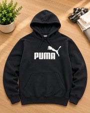 PUMA Black Pullover Hoodie XL Men Cotton Flee...