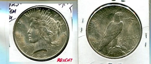 1923 S PEACE SILVER DOLLAR CH BU GEM 5126T
