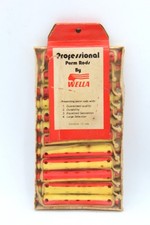 Vintage WELLA Professional Perm Rods   Yellow/Red   NOS   12 Count 532