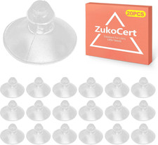 20 PCS Small Suction Cups for Glass Table Tops - 18mm/0.7" Clear Anti Slip Pa...