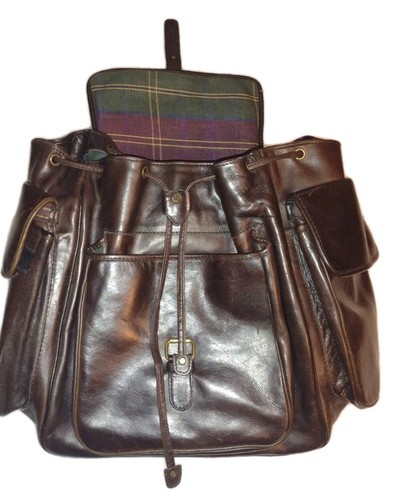 Mochila de cuero marrón HiDesign vintage mochila bolso de hombro de viaje - Imagen 6 de 7