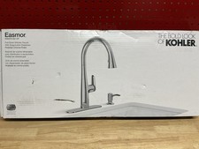 KOHLER Easmor Single-Handle Pull Down Sprayer Kitchen Faucet in Polished Chrome