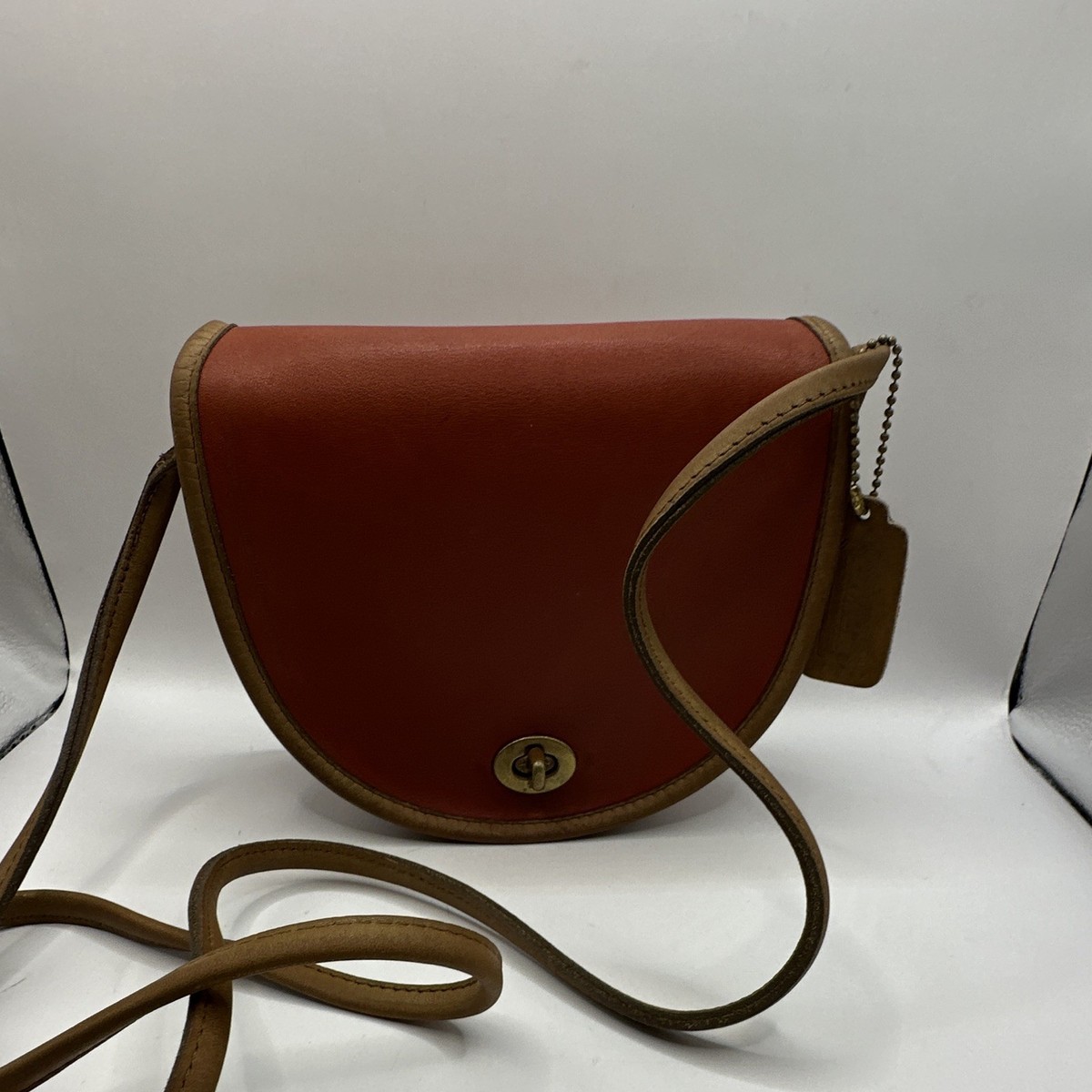 Vintage Coach Spectator Mini Bag 9825 In Red And Tabac.