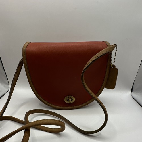 Vintage Coach Spectator Mini Bag 9825 In Red And Tabac.