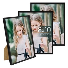 8x10 Picture Frame Set of 3, Made of High Definition Glass for 8 x 10, Wall a...