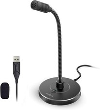 CMTECK USB Computer Microphone G009, Noise-Cancelling Recording Desktop Mic for