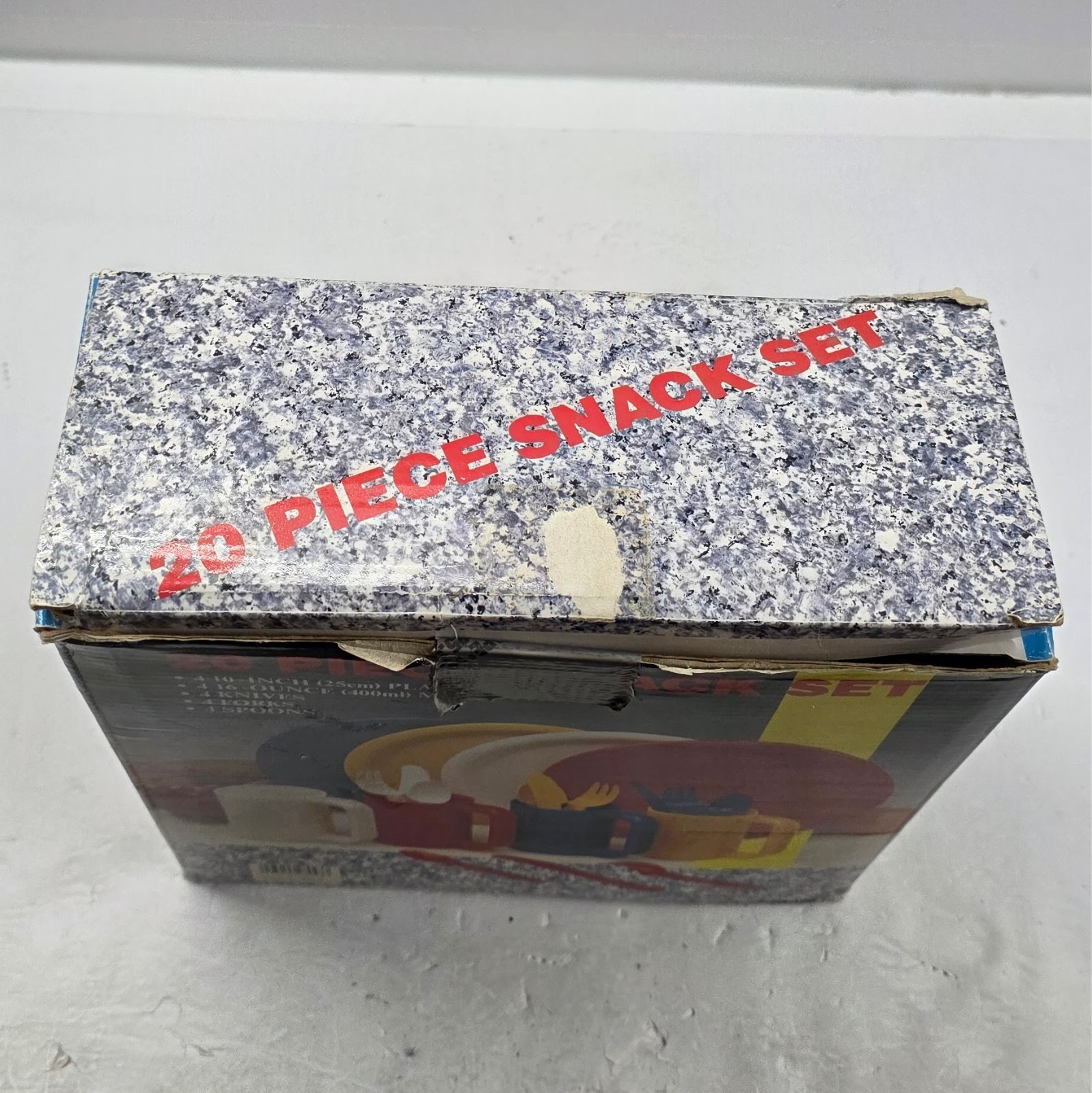 20pc Plastic Tablewear Set Vintage Camping Picnic Set - New In Box