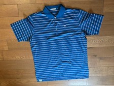 Peter Millar Summer Comfort Polo Shirt Adult 2XL XXL Blue Stripe Performance Men