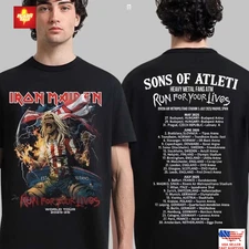Hot Iron Maiden Run for Your Lives Tour 2025–2026 ATM Eddie Two-Sided T-Shirt
