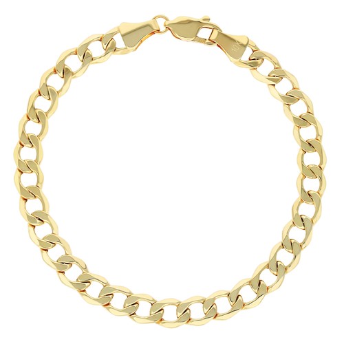 10K Yellow Gold 6mm Cuban Link Curb Chain Bracelet Mens Womens 7.5" - Picture 11 of 11