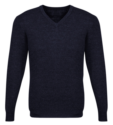 Men's Advatex Varesa Wool Pullover Jumper Cardigan - Navy - Picture 1 of 4