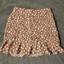 Abercrombie Fitch XS Skirt Midi Polka Dot Lined Y2K