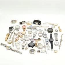 Lot of 50+ Watches PARTS REPAIR Seiko Bulova Timex Fossil Casio Kors Citizen