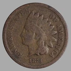 1873 Closed 3 Indian Head Cent VG *AJUU*